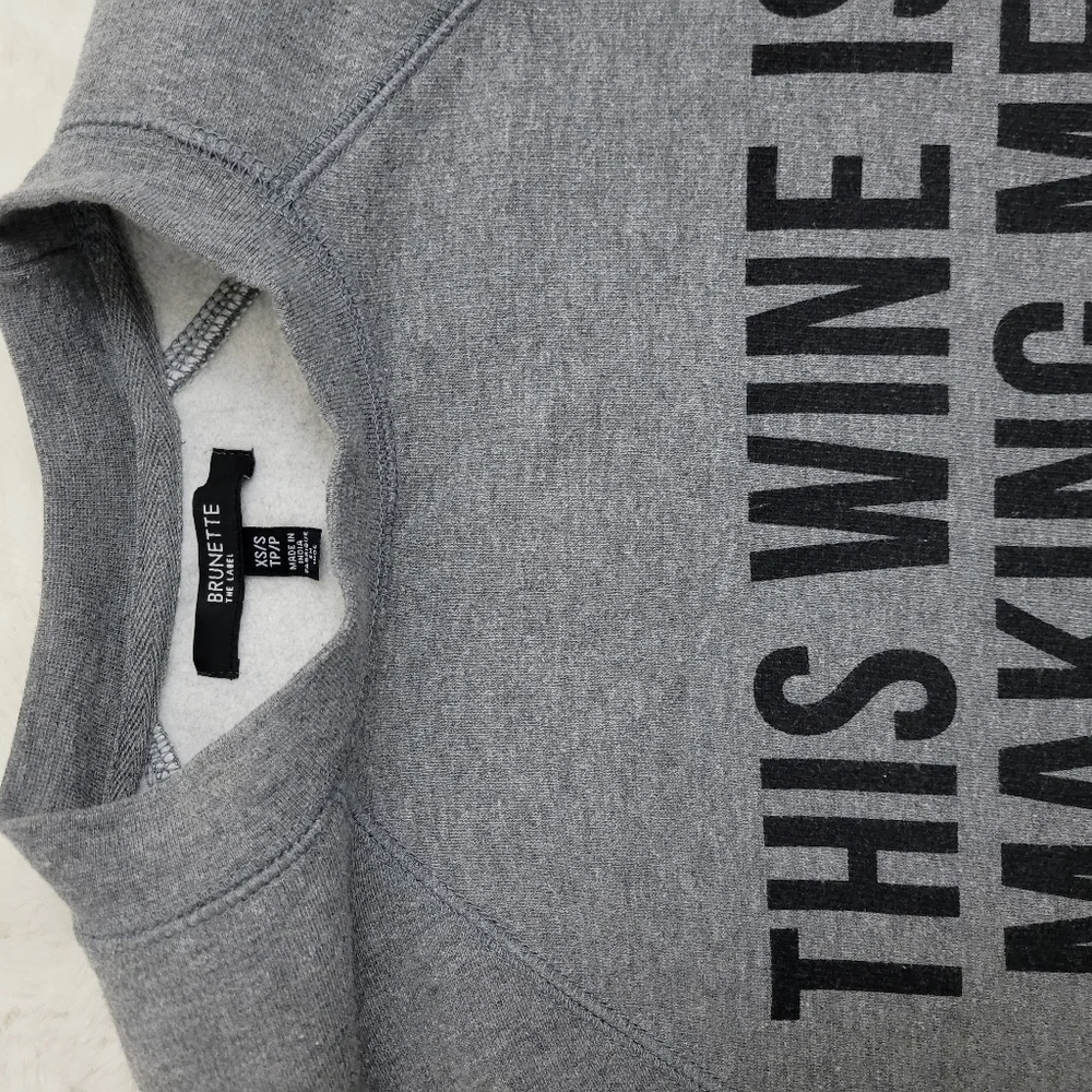 Brunette The Label "This Wine Is Making Me Awesome" sweater - Picture 3 of 6